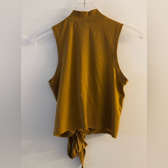 Lululemon Athletica Mustard Front Tie Tank Top Size 4 - Picture 5 of 6